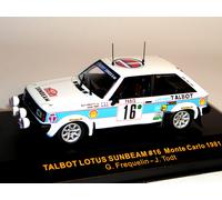 Talbot Rallye Monte Carlo 1981, Scala 1:43 - IXO (Metallo, Multicolore)