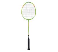 Talbot-Torro Racchetta da Badminton Fighter, per Principianti, Asta in Acciaio Temprato, Testa in Alluminio Leggero, Verde/Arancione, 429807