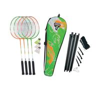 Talbot Torro Set da Badminton 4-Attacker Plus, 4 Racchette, 3 Volani, Set Completo di Rete, in Una Borsa di qualità