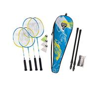 Talbot Torro Set da Badminton Family, 2 Racchette Junior da 53cm, 2 Racchette Standard, 3 volani, Rete Regolabile in Altezza, in Una Borsa di qualità