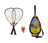 Talbot-Torro Speed-Badminton Set 2 Handy Aluminium Rackets 54.5 cm 3 Windproof Balls in 3/4 Bag Various Designs Available