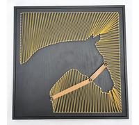 TaLcuS Kit String Art Fai da Te for Adulti, Kit String Art con Cornice for Foto in Legno Kit Fai da Te Tutto compreso con Animali 3D con Istruzioni Facile da Realizzare(A5,40 * 40cm)