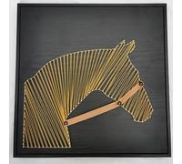 TaLcuS Kit String Art Fai da Te for Adulti, Kit String Art con Cornice for Foto in Legno Kit Fai da Te Tutto compreso con Animali 3D con Istruzioni Facile da Realizzare(A7,30 * 30cm)