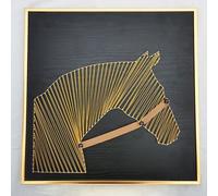 TaLcuS Kit String Art Fai da Te for Adulti, Kit String Art con Cornice for Foto in Legno Kit Fai da Te Tutto compreso con Animali 3D con Istruzioni Facile da Realizzare(A11,40 * 40cm)