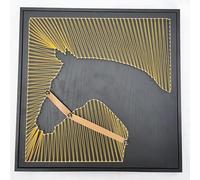 TaLcuS Kit String Art Fai da Te for Adulti, Kit String Art con Cornice for Foto in Legno Kit Fai da Te Tutto compreso con Animali 3D con Istruzioni Facile da Realizzare(A6,40 * 40cm)