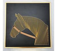 TaLcuS Kit String Art Fai da Te for Adulti, Kit String Art con Cornice for Foto in Legno Kit Fai da Te Tutto compreso con Animali 3D con Istruzioni Facile da Realizzare(A12,40 * 40cm)