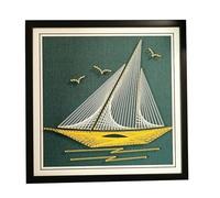 TaLcuS String Art DIY Nautical Wall Art Unico, Multi-Styles String Art Kit con Strumenti di Base per Adulti Bambini Principianti Artigianato Fai da Te(Black-3,40 * 40cm)