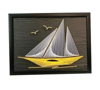 TaLcuS String Art DIY Nautical Wall Art Unico, Multi-Styles String Art Kit con Strumenti di Base per Adulti Bambini Principianti Artigianato Fai da Te(Black-2,30 * 40cm)