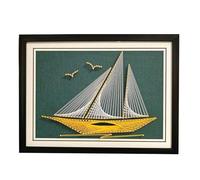 TaLcuS String Art DIY Nautical Wall Art Unico, Multi-Styles String Art Kit con Strumenti di Base per Adulti Bambini Principianti Artigianato Fai da Te(Black-3,30 * 40cm)