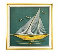 TaLcuS String Art DIY Nautical Wall Art Unico, Multi-Styles String Art Kit con Strumenti di Base per Adulti Bambini Principianti Artigianato Fai da Te(Gold-2,40 * 40cm)