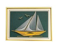 TaLcuS String Art DIY Nautical Wall Art Unico, Multi-Styles String Art Kit con Strumenti di Base per Adulti Bambini Principianti Artigianato Fai da Te(Gold-2,30 * 40cm)