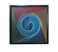 TaLcuS String Art Kit,Kit Artigianale per Cuccioli di Elefante, Include Tutti Gli Accessori e Il Telaio Necessari, Decorazioni da Parete(A11,40 * 40CM)