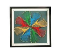 TaLcuS String Art Kit,Kit Artigianale per Cuccioli di Elefante, Include Tutti Gli Accessori e Il Telaio Necessari, Decorazioni da Parete(A3,40 * 40CM)