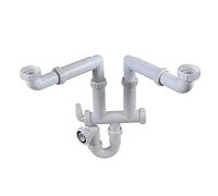 talea lavello da cucina doppio tubo di drenaggio kit 3,8 cm