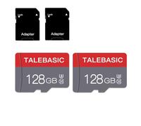 talebasic Scheda di memoria Micro SD Classe 10 da 128 GB, scheda TF ad alta velocità, con adattatore SD, per tablet, cellulare, fotocamera, autoradio, console di gioco, confezione da 2 schede da 128