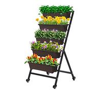 Taleco Gear, aiuola rialzata da giardino verticale, fioriera rialzata a 5 ripiani, per fiori e verdure, per esterni e interni, media