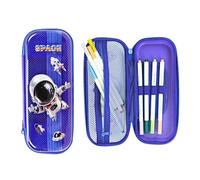 TaleMoon Blu Astuccio Scuola Elementare,Astucci Scomparti e Portapenne Interno, Scomparto Interno con Tessuto a Rete, Chiusura a Zip, 24x11x5 cm