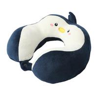 TaleMoon Cuscino da Viaggio per Bambini,Cuscino Collo in Memory Foam con Animali,Poggia da Viaggio Bambini per Aereo e Auto,Adatto per Auto,Treno,Ufficio,Casa e Aereo (Pinguino)