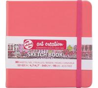 Talens Art Creation Skizzenbuch, 80 Blatt, 12 x 12 cm, korallenrot