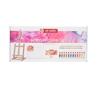 Talens Art Creation Acrylverf Beginners Set met 12 Kleuren (12 ml tubes), Pensel