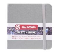 Talens Art Creation Skizzenbuch, 80 Blatt, 12 x 12 cm, Silber glänzend