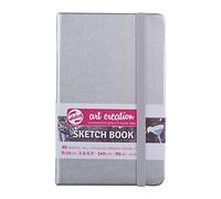 Talens Art Creation Skizzenbuch, 80 Blatt, 9 cm x 14 cm, silberfarben glänzend