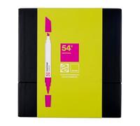 Talens | Pantone Set di 54 Marcatori Additional | Penna a Doppia Punta con Pennello e Punta a Scalpello | Inchiostro Pigmentato a Base d'Acqua nei Colori Pantone