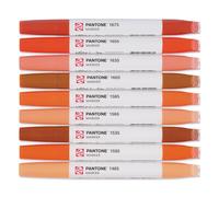 Talens | Pantone Set di 9 Marcatori Warm Red | Penna a Doppia Punta con Pennello e Punta a Scalpello | Inchiostro Pigmentato a Base d'Acqua nei Colori Pantone