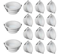 TaleTre Confezione da 15 Faretti da Incasso a LED Impermeabili IP65, Faretti da Incasso, Downlight da Incasso 7W/10W, 3000K/4000K/6000K Apparecchi di Illuminazione a Soffitto for Cucina Bagno (Color