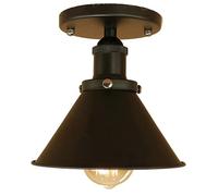 TaleTre Lampada da soffitto a semi-incasso della metà secolo - Lampada da paralume industriale vintage per cucina, camera da letto e corridoio - Apparecchio di illuminazione con finitura ruggine(Dark)