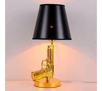 TaleTre Lampada da tavolo cinese con pistola dorata Lampada da tavolo moderna e minimalista semplice for soggiorno Lampada da scrivania creativa Illuminazione for biblioteca Lampada da notte for sala