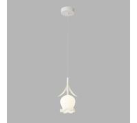 TaleTre Lampadario in vetro a fiori, plafoniera con attacco E27 Lampadario color crema con paralume in vetro, Lampadario for camera da letto con isola della cucina della fattoria, Verde(White)
