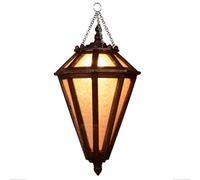 TaleTre Tailandese retrò fatto a mano in legno massello torre punta ristorante in vetro hotel lampadario da comodino stile sud-est asiatico personalità creativa caffetteria bar balcone illuminazione E