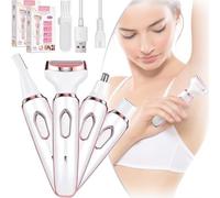 Taletseten Shaver, Taletseten Razor, Taletseten Lady Shaver, Taletseten Comfort 4 in 1 Electric Lady Shaver, Body Hair Removal Epilator, Waterproof Wet Dry Use for Face, Underarm and Legs (2Set)
