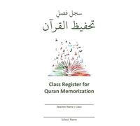 Talha Ali Class Register for Quran Memorization (Tascabile) Class Register