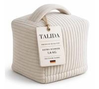 TALIDA - Fermaporta da 1,6 kg, manico a corda, colore beige, moderno, da pavimento, singolo