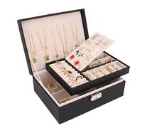 talifoca Porta Gioielli Donna, Cofanetto Portagioie Scatola Porta Gioielli da Viaggio con 2 Strati, Grande Gioielli Scatola Organizer per Anelli Bracciali Orecchini Collane