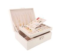 talifoca Porta Gioielli Donna, Cofanetto Portagioie Scatola Porta Gioielli da Viaggio con 2 Strati, Grande Gioielli Scatola Organizer per Anelli Bracciali Orecchini Collane