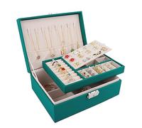 talifoca Porta Gioielli Donna, Cofanetto Portagioie Scatola Porta Gioielli da Viaggio con 2 Strati, Grande Gioielli Scatola Organizer per Anelli Bracciali Orecchini Collane