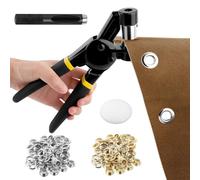 talifoca Set di occhielli, 3/8 pollici, set di occhielli manuali, con 300 occhielli da 10 mm, per tessuto in pelle tarp