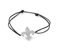 TALISMAN JEWELLERY Bracciale con cordoncino in argento 925 e zirconi cubici, 15 mm