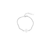 TALISMAN JEWELLERY Bracciale in Argento 925 con Doppia Catena - Croce Occitana/Croce di Tolosa (15 cm di catena + 4 cm di estensione), Zirconio Argento Sterling Zirconia