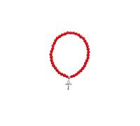 TALISMAN JEWELLERY Bracciale in Argento 925 e Pietre Naturali - Croce Ankh dell'Antico Egitto, Croce Egiziana (8 MM x 11 MM pezzo/pietre da 4 MM), Argento Pietra