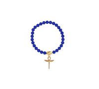 TALISMAN JEWELLERY Bracciale placcato oro 3 micron 18k e pietre naturali - Libellula dell'antico Egitto, Libellula egiziana (19 mm x 26 mm di pezzo/pietre 4 mm), Oro giallo Pietra