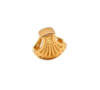 TALISMAN JEWELLERY Charm in filigrana placcato oro 3 micron 18k per bracciale catena serpente - conchiglia del Camino de Santiago (12 mm x 11 mm) (bracciale non incluso)