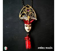 Talismano Amuleto Gioiello Pendente Demone Magia Lucifero Angelo Gotico Teschio