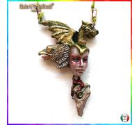Talismano Amuleto Gioiello Pendente Demone Magia Lucifero Dragone Drago Aquila