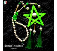 talismano amuleto portafortuna gioiello pendente stella pentagramma strega verde