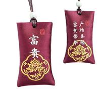 Talismano cinese classico, sacchetto di sale spirituale per argento | Collana buddista cinese | Talismano cinese classico e collana buddista per speranza e protezione
