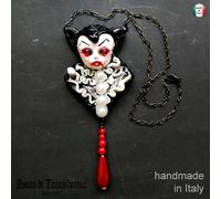 Talismano Dracula Vampiro Pipistrello Transilvania Pendaglio Collana Gioielleria